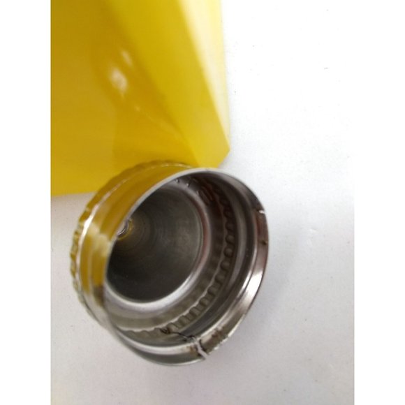 Vintage Retro set of 2 GEMCO USA  Oil & Vinegar yellow glass cruet bottles READ - Picture 8 of 12